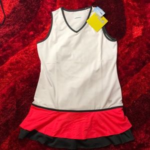 FILA Diva Dress Tennis Dress Size Xl White Pink B